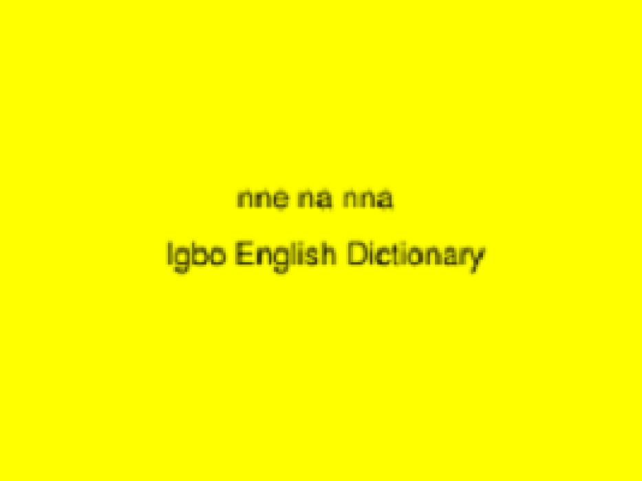 Name Phrases in Igbo Language